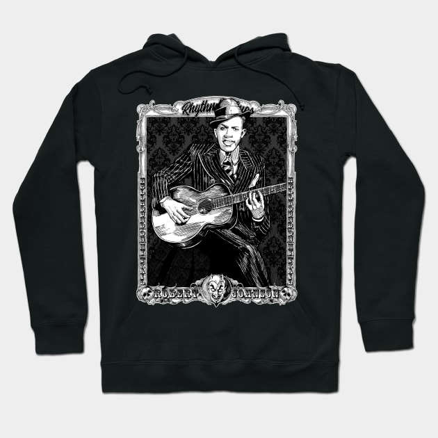 Blues Man Cross Roads Hoodie by ZugArt01